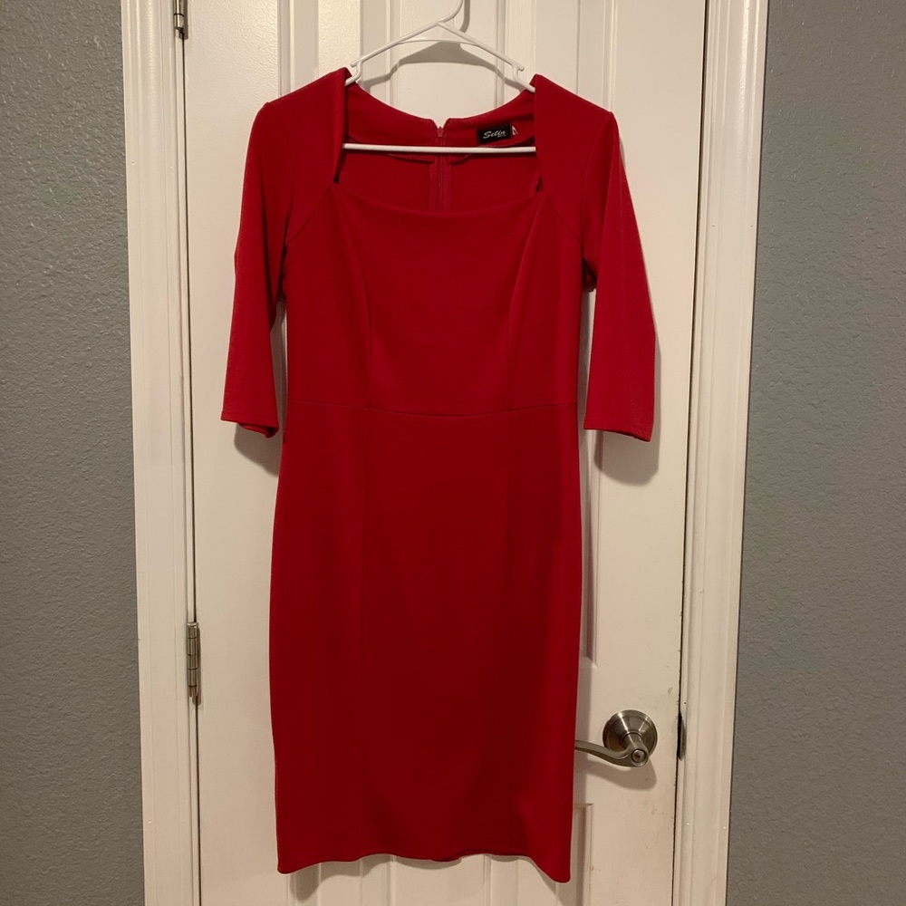 Formal red dress